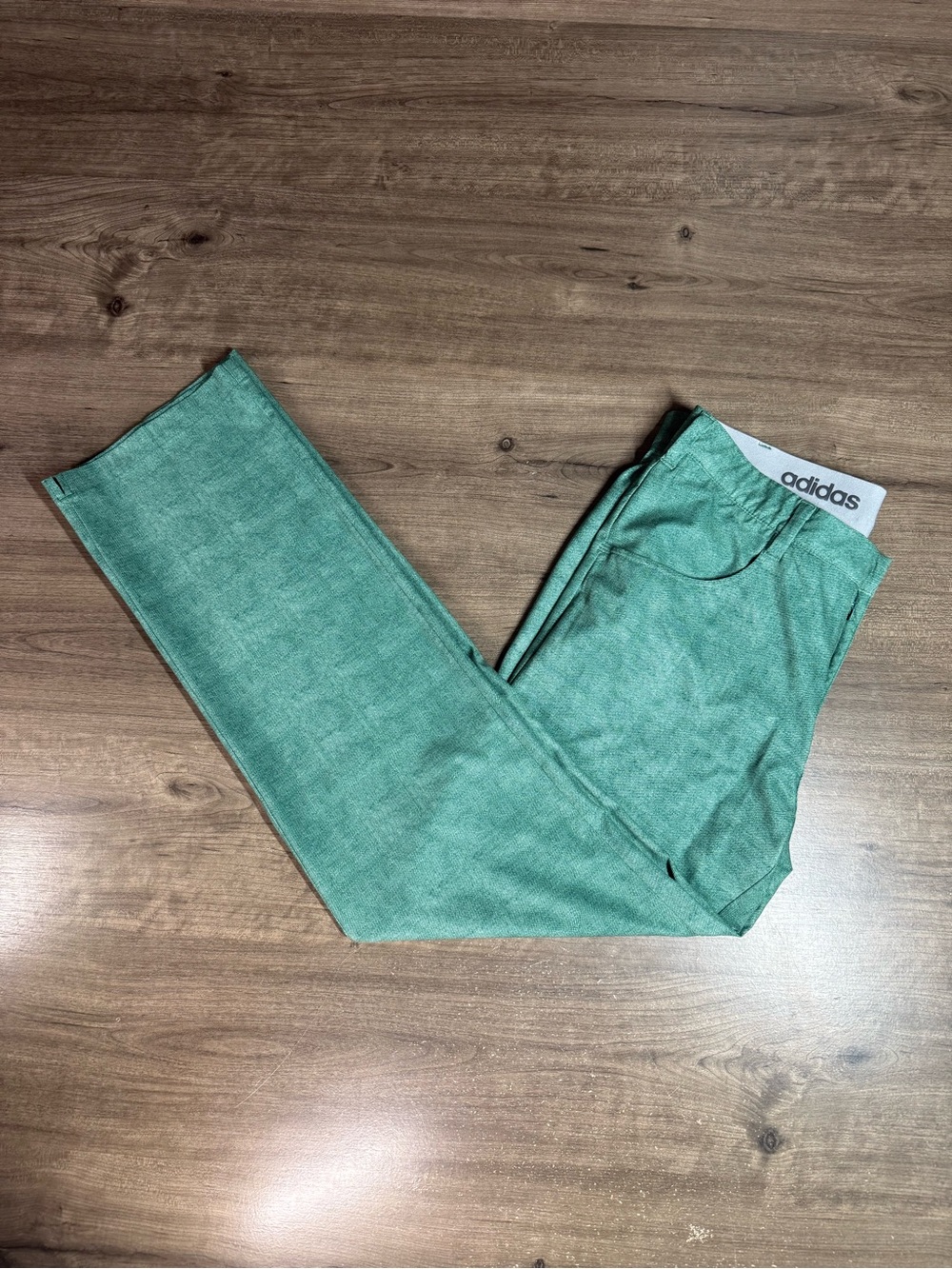 Adidas Men’s Green Straight Leg Golf Pants Polyester Blend 32x32